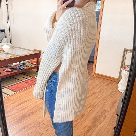 Peruvian Connection Ivory Turtleneck Knit Sweater L - Picture 3 of 7